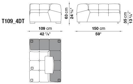 B&B Italia Модульный секционный диван Tufty time sun-id-1414316 - Вид №13