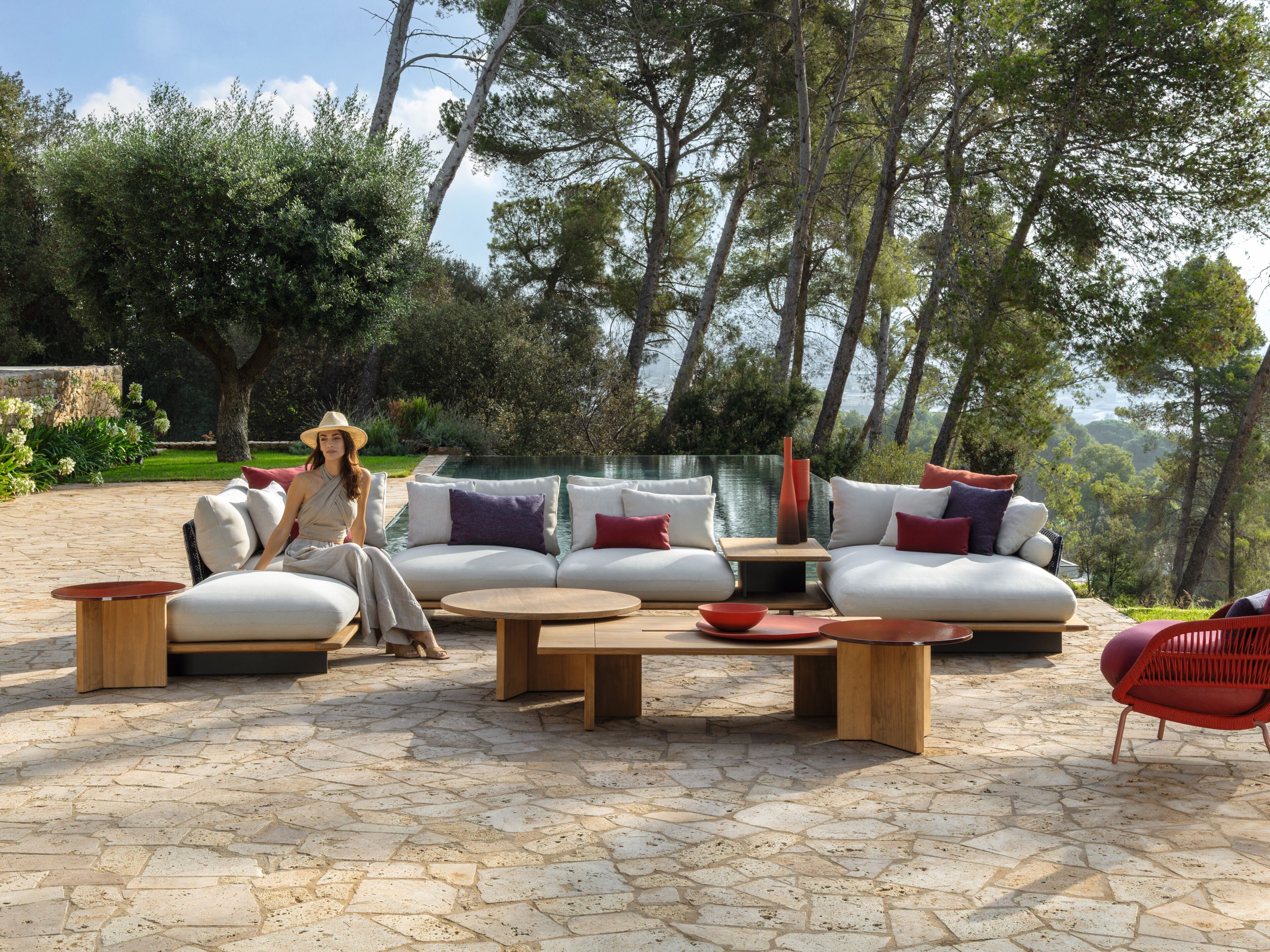 Ткань сад диван с полуостровом Talenti Венеция ARCH-00128757 - Вид №4