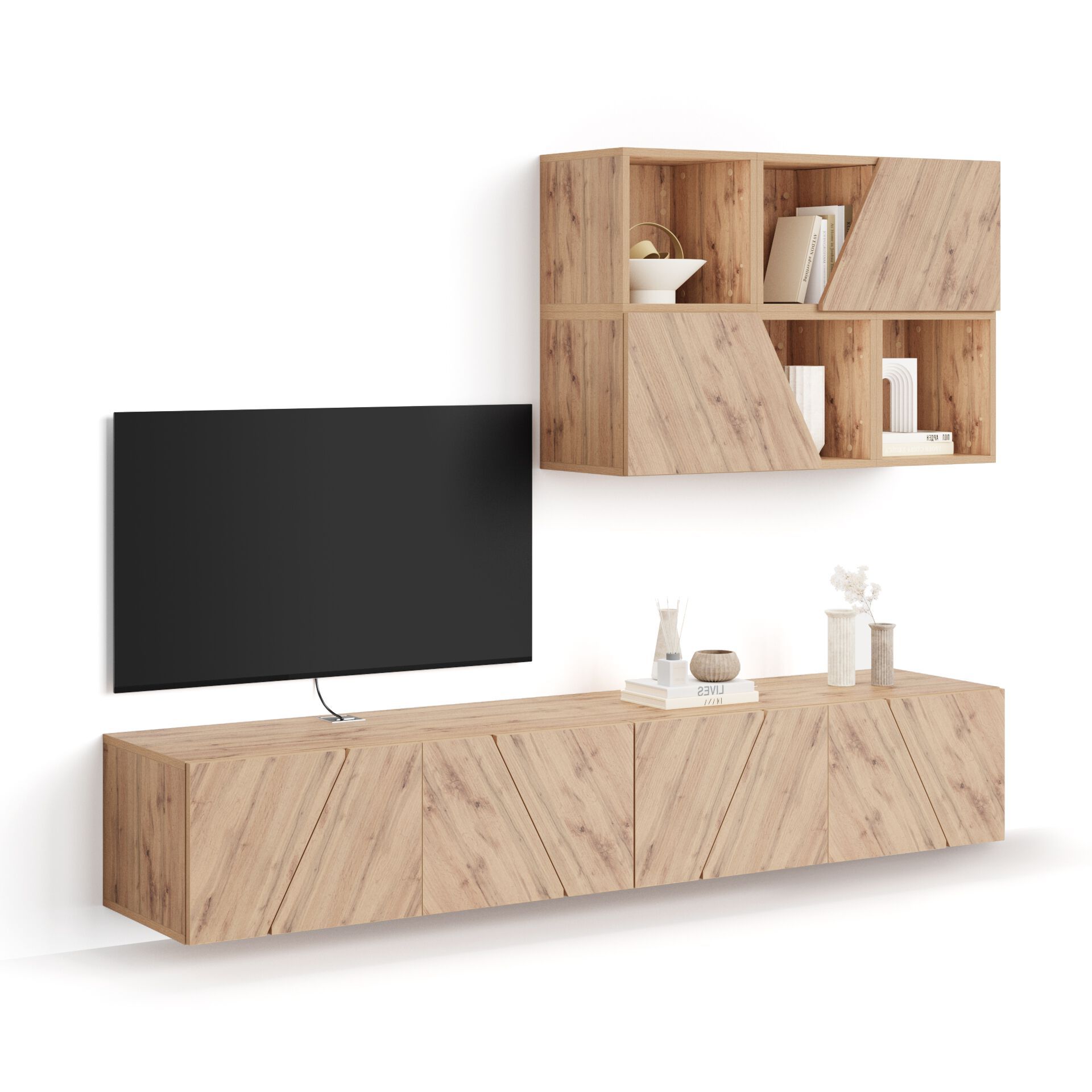 Модульная стена установила оборудованную стену в меламинированном Mobili Fiver EMMA ARCH-00091039 - Вид №49