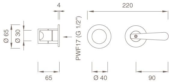 Ceadesign Смеситель для душа из нержавеющей стали с термостатом на 2 отверстия с переключателем Lutezia plus Ltz 60 - Вид №1