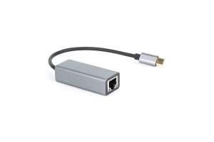 16211370 Кабель-переходник USB 3.1 Type-C - RJ-45, 1000Mbps Ethernet, Aluminum Shell, 0.15м DU320M VCOM