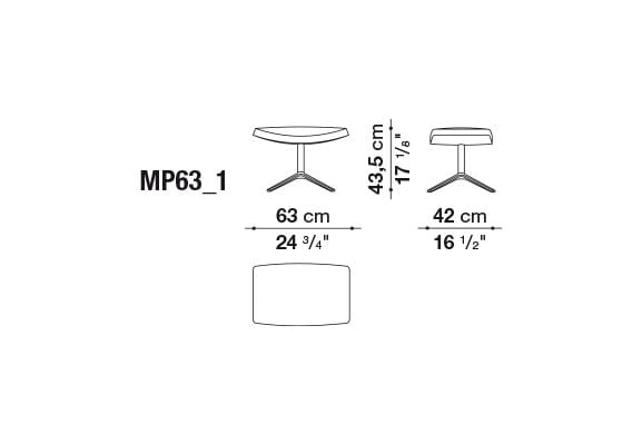 Тканевое вращающееся кресло B&B Italia ARCH-00139374 - Вид №7