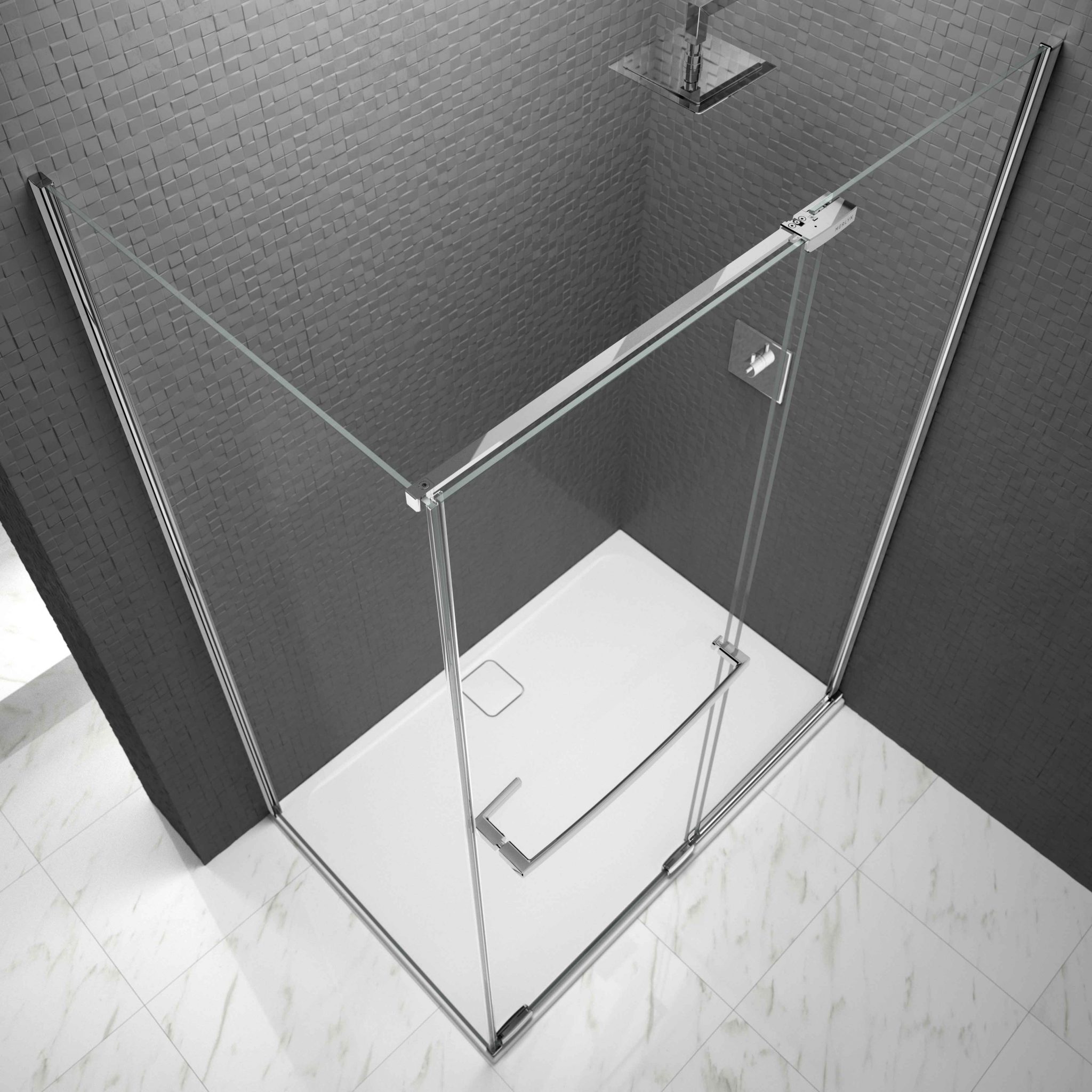 Торцевая панель для монтажа с дверью ARXFSPSL90 Merlyn Arysto Хромированный  - Вид №3