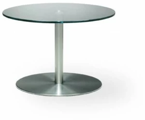 ROSSIN Круглый журнальный столик из стали и стекла [email protected]