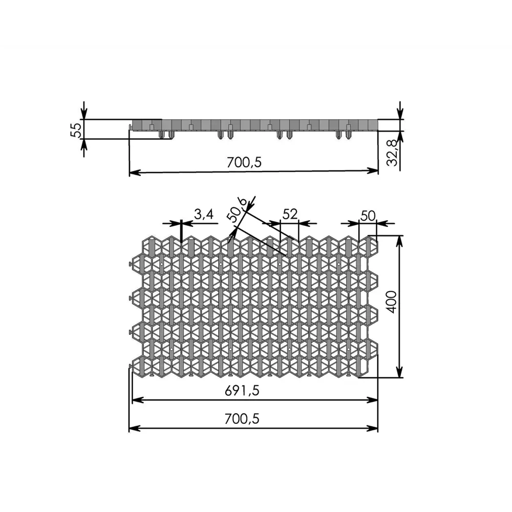Газонная решетка GEOLIA для экопарковки и садовых дорожек 70x40 см 87112385 STLM-0073384 - Вид №2