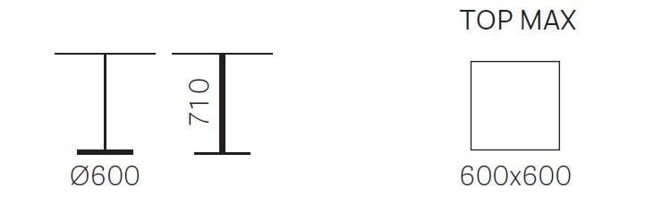 Стальной квадратный стол для контракта Pedrali Arki-Base ARCH-00139450 - Вид №2