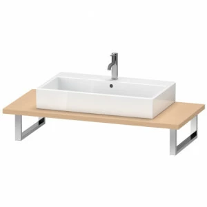 LC104C01212 Консоль для накладной и встраиваемой сверху раковины компакт, Толщина консоли 30 мм L-Cube #LC104C 480 мм Дуб брашированный, натуральный шпон