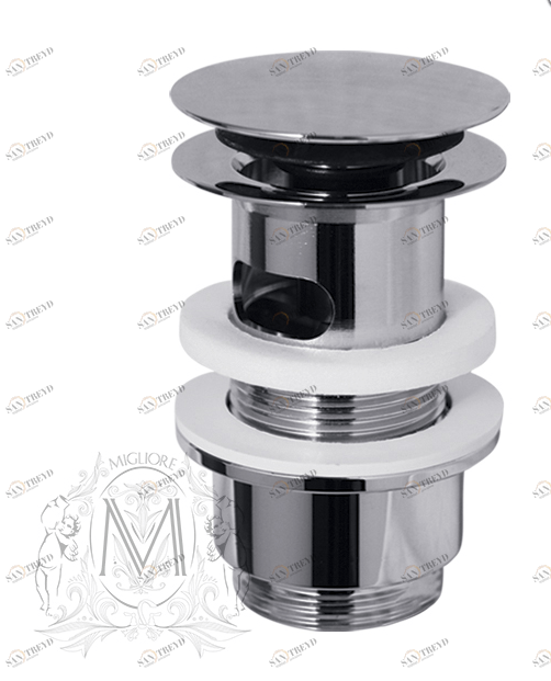 Донный клапан MIGLIORE с переливом ML.RIC-10.106.CR - хром, 'клик-клак' 
