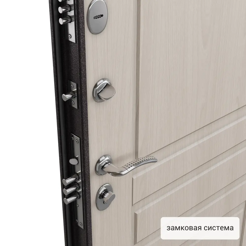 Дверь входная металлическая Страйд Летиция 950 мм правая цвет кремовый TOREX STLM-2091747 - Вид №1