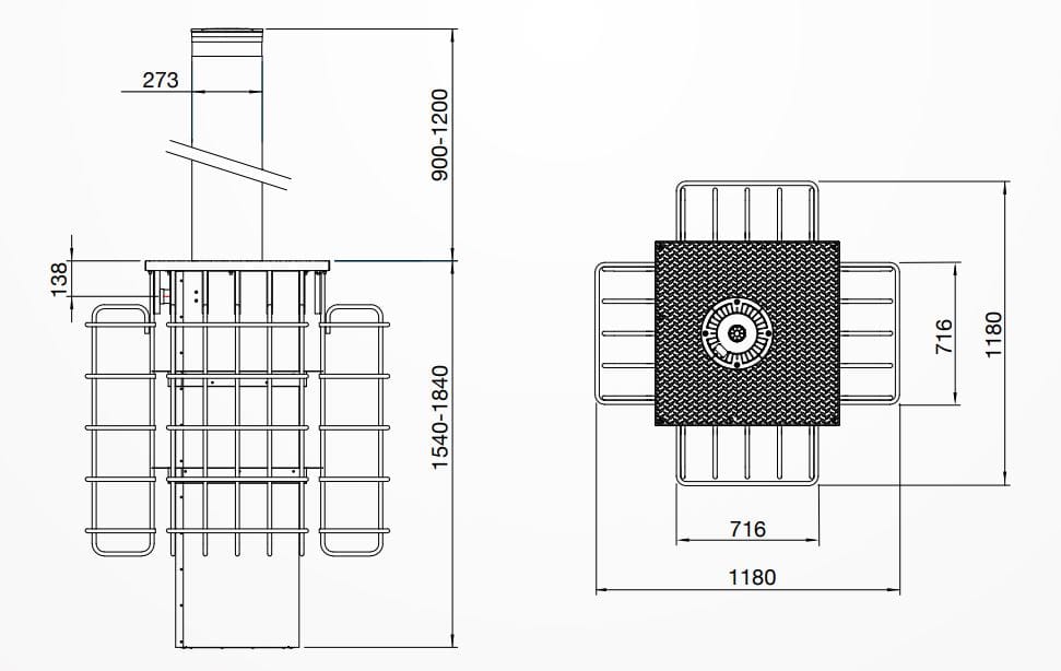 Высокий уровень безопасности электромеханический боллард Pilomat 275/K4EMB ARCH-00114112 - Вид №2