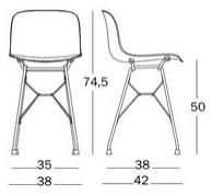Magis Низкий табурет из полипропилена со спинкой Troy sun-id-1476359 - Вид №5