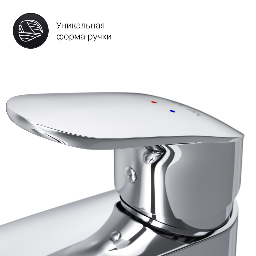 F8092116 смеситель для умывальника с донным клапаном излив 110 мм хром шт AM.PM Like - Вид №4