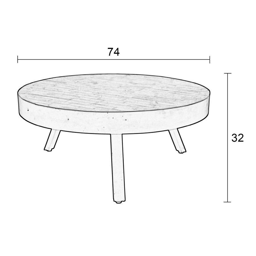 Стол кофейный Suri большой White Label Living 2200007 - Вид №6