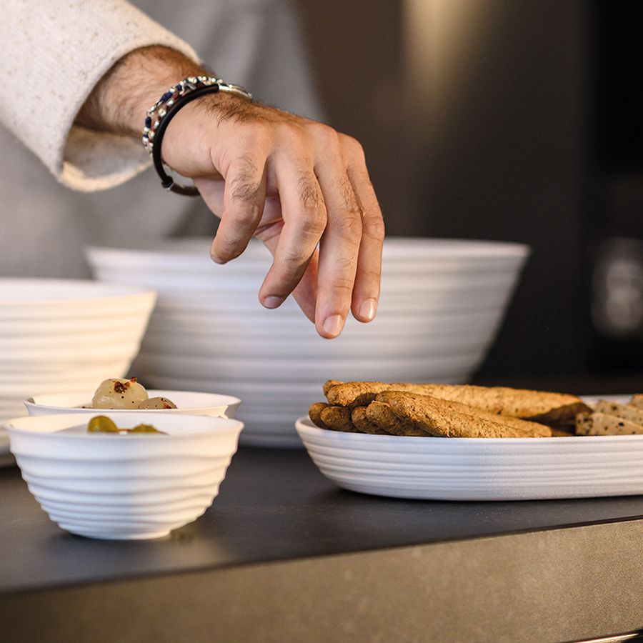 175400158 Блюдо сервировочное tierra, 22,9х41х4,2 см, бежево-розовое Guzzini  - Вид №2