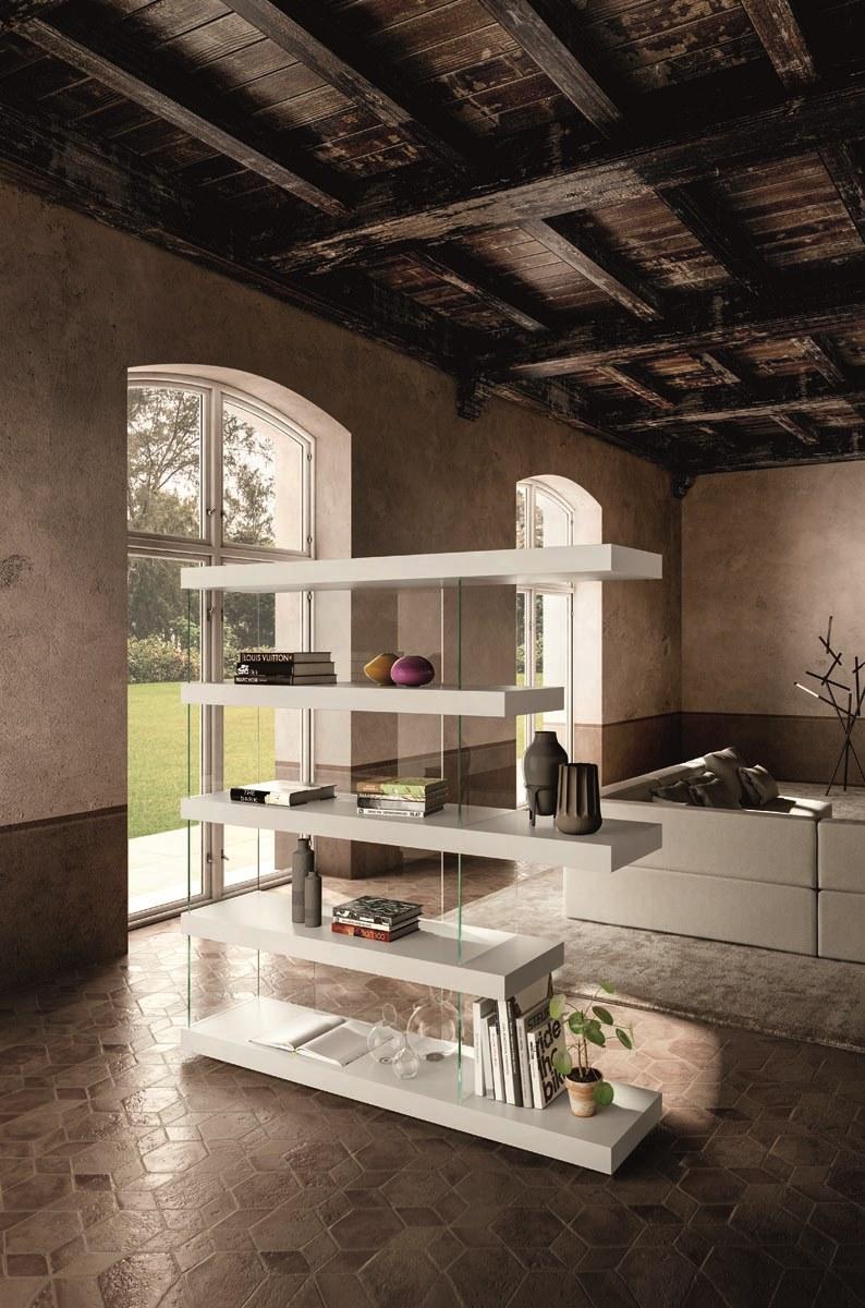 Lago Самонесущий открытый книжный шкаф из дерева и стекла Air sun-id-1401620 - Вид №12