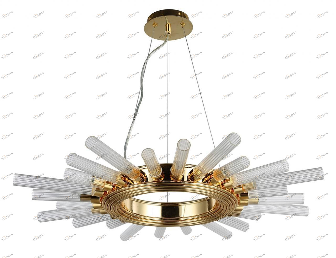 Подвесная люстра Crystal Lux Fair SP12 Gold D800 CRYSTAL LUX ДИЗАЙНЕРСКИЕ, FAIR 220562 Золотой 