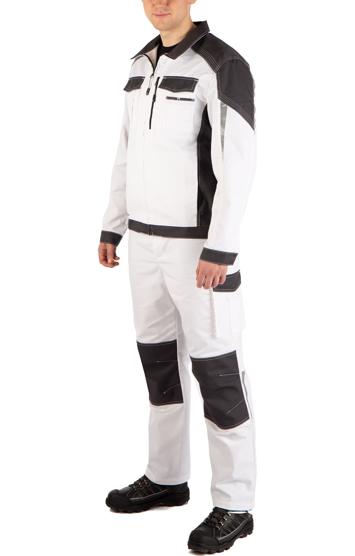 4974834 Костюм  NEW белый графит STATUS  Летняя спецодежда  размер 64-66/182-188  - Вид №17