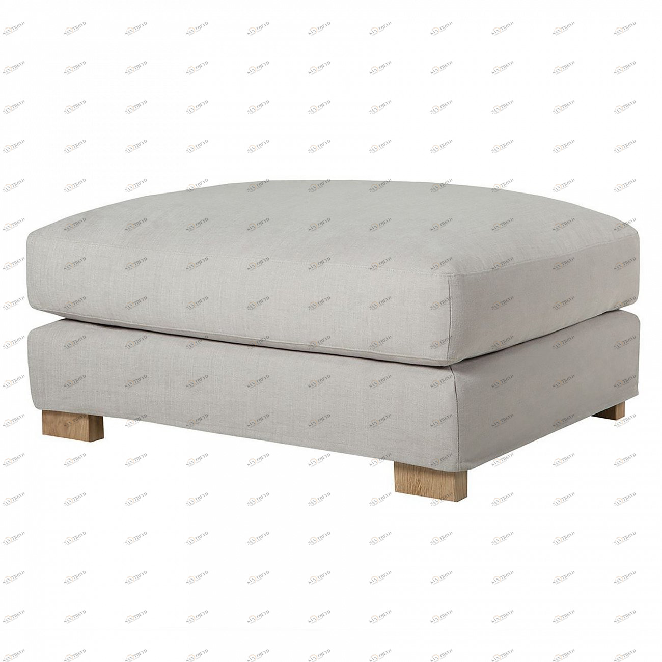 Пуфик прямоугольный 105х90 см Brandon серо-бежевый SITS BRANDON 191903 Серый 