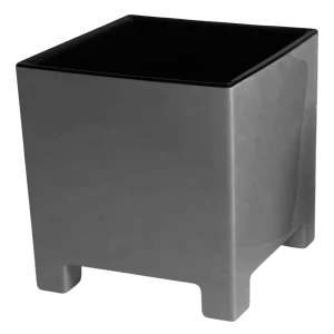 Кашпо Evergreen Design Нард 14x14x14 см v2.1 л пластик серый муссон 89452966 STLM-2045712