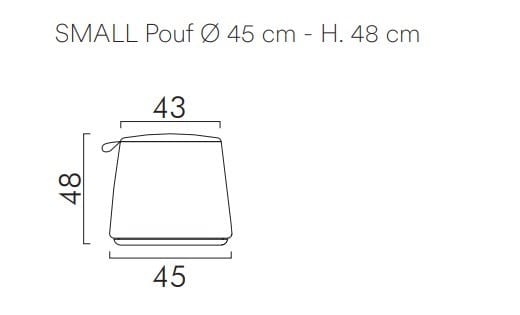 Круглый пуф из ткани FREZZA C1. 8 ARCH-00133500 - Вид №3