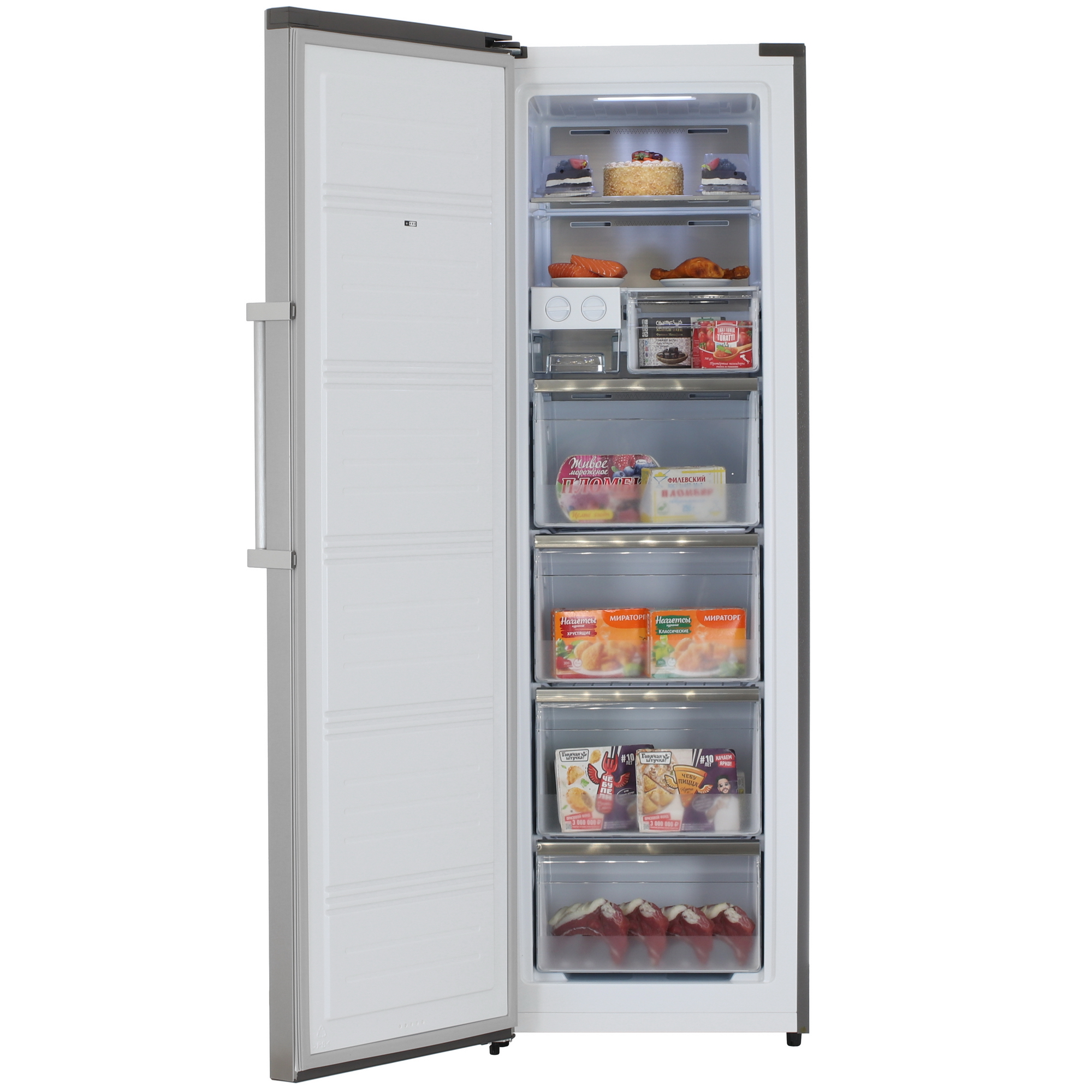 5413953 Морозильный шкаф  DEXP F4-26AHE серебристый STDN-0087424 - Вид №5