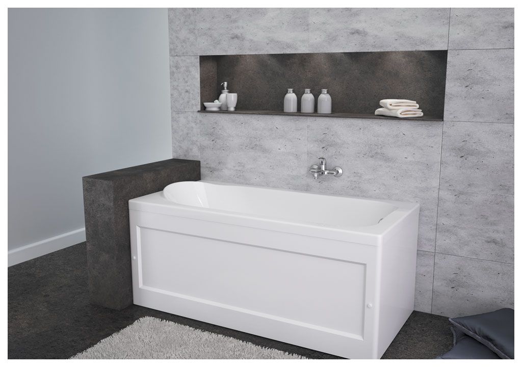 Акриловая ванна Aquanet West 140x70 (+ шторка Aquanet Alfa 4 NF6222-pivot) 0020405200196049 - Вид №4