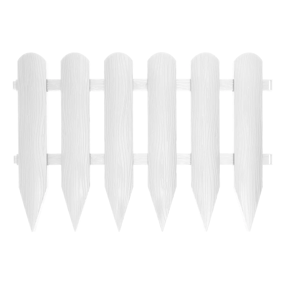 Забор декоративный Протэкт Штакетник 25x240 см пластик белый STLM-2194207
