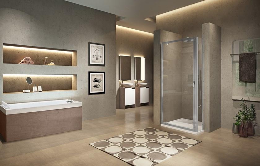 NOVELLINI Профиль душевой кабины угловой с распашной дверцей Lunes 2.0 sun-id-1439748 - Вид №6