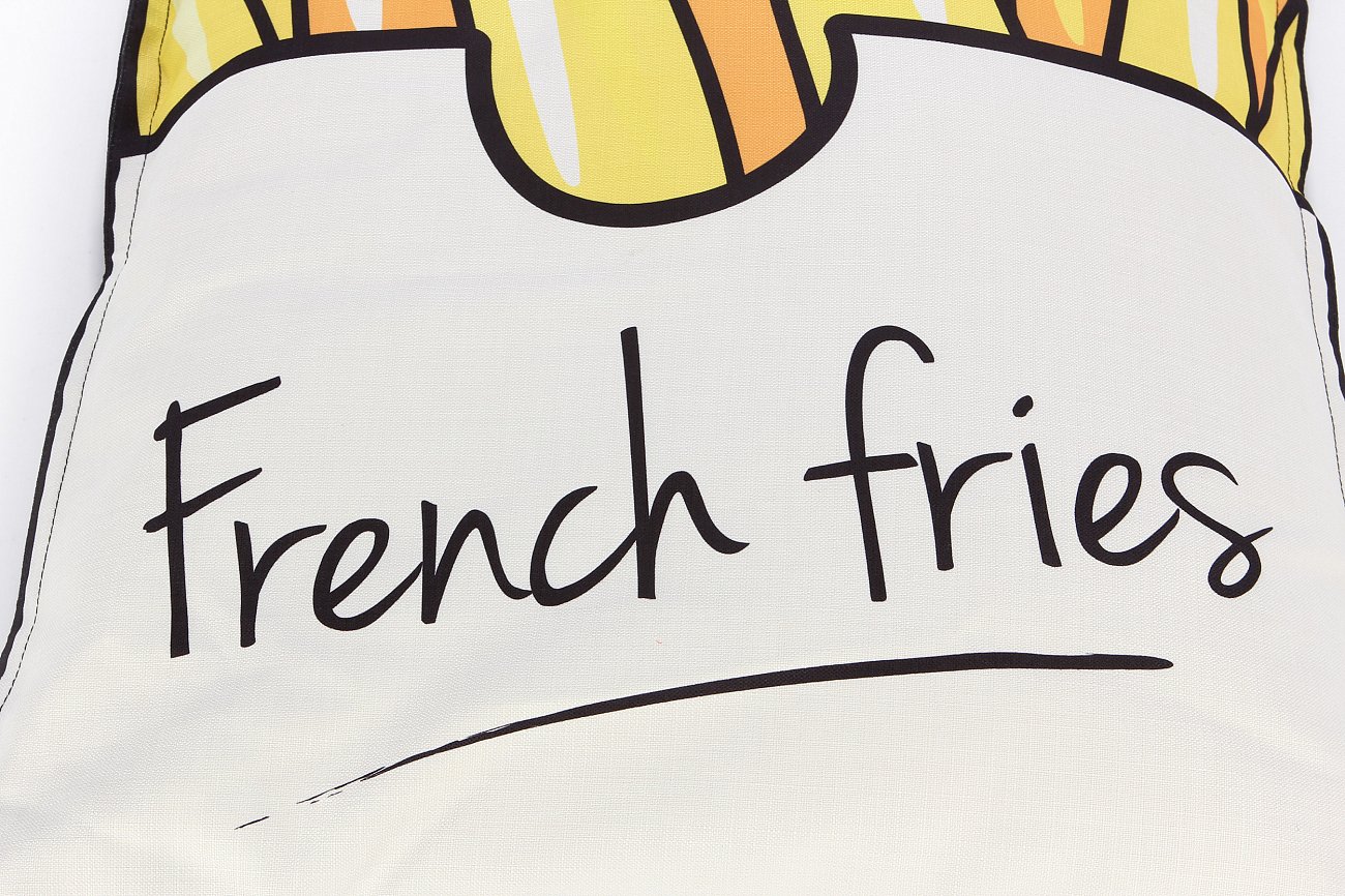 Пуф French Fries с принтом LAZY LIFE PARIS ДИЗАЙНЕРСКИЕ 051169 Белый;желтый  - Вид №4