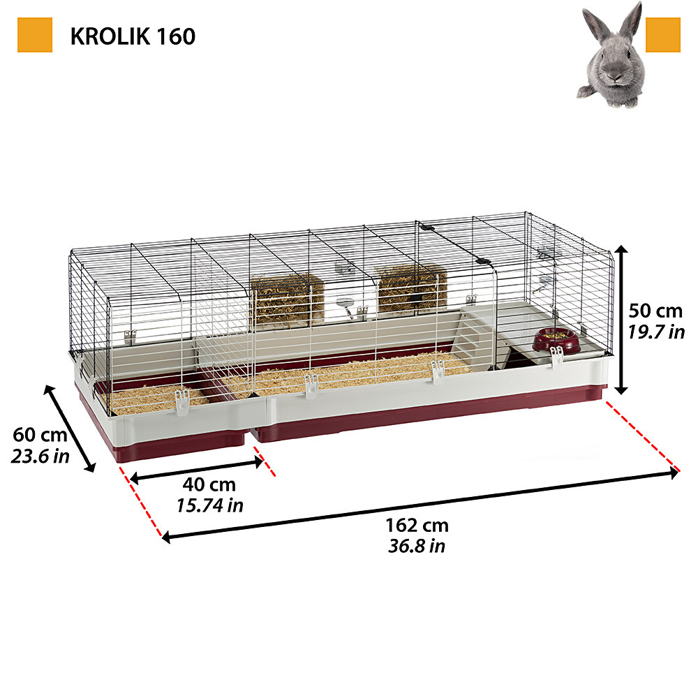 ПР0032598 Клетка для грызунов Krolik 160 162х60х50см FERPLAST  - Вид №1