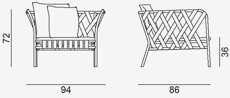 Gervasoni Кресло из алюминия с подлокотниками Gervasoni outdoor sun-id-1471947 - Вид №6