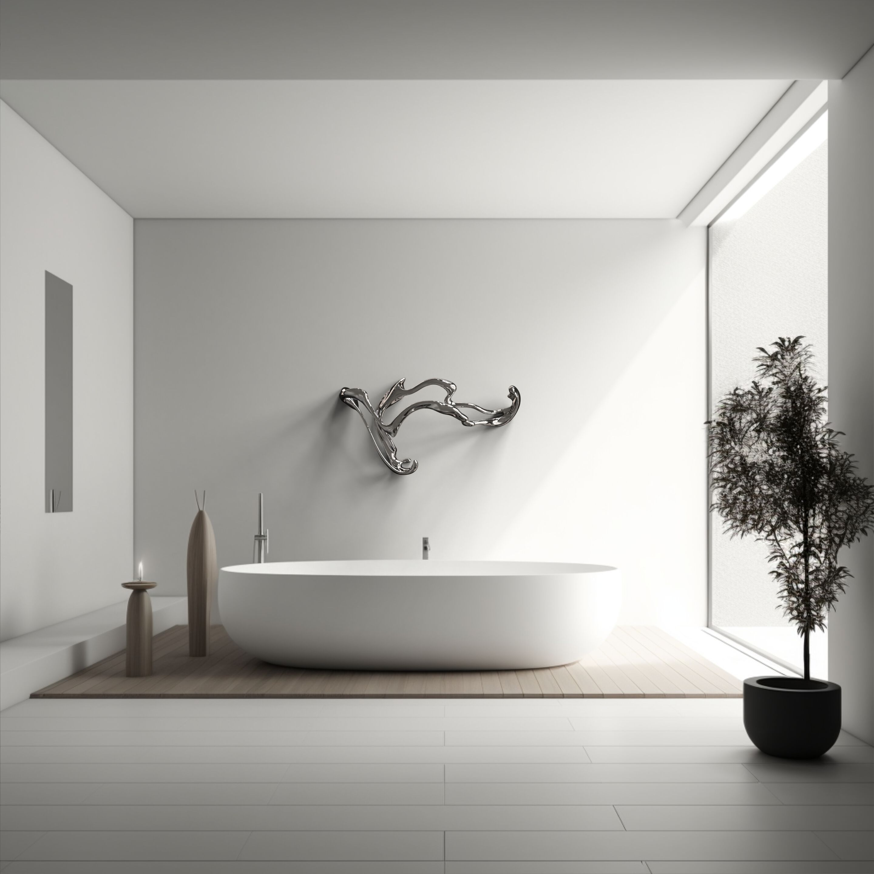 Полотенцесушитель из нержавеющей стали P&Bhusri Master Art Style ARCH-00043112 - Вид №4