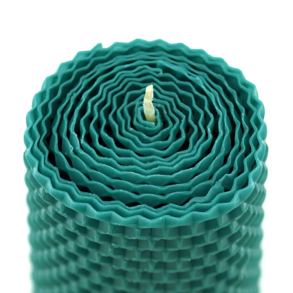 Свеча вощинная цилиндр бирюза 4x6.5 см EVIS STLM-2041642 - Вид №1