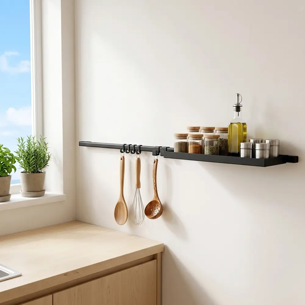 РЕЙЛИНГ С КРЕПЛ 80СМ ЧЕРН МАТ KONSENSA Santreyd STLM-2157998 - Вид №5