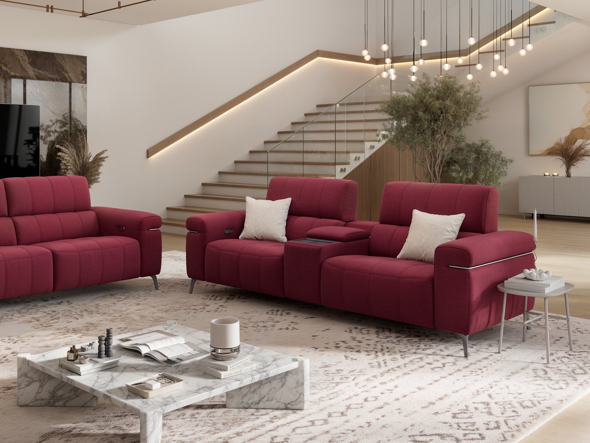 Домашний кинотеатр 2 местный тканевый диван Sofanella Soleto ARCH-00100592 - Вид №5