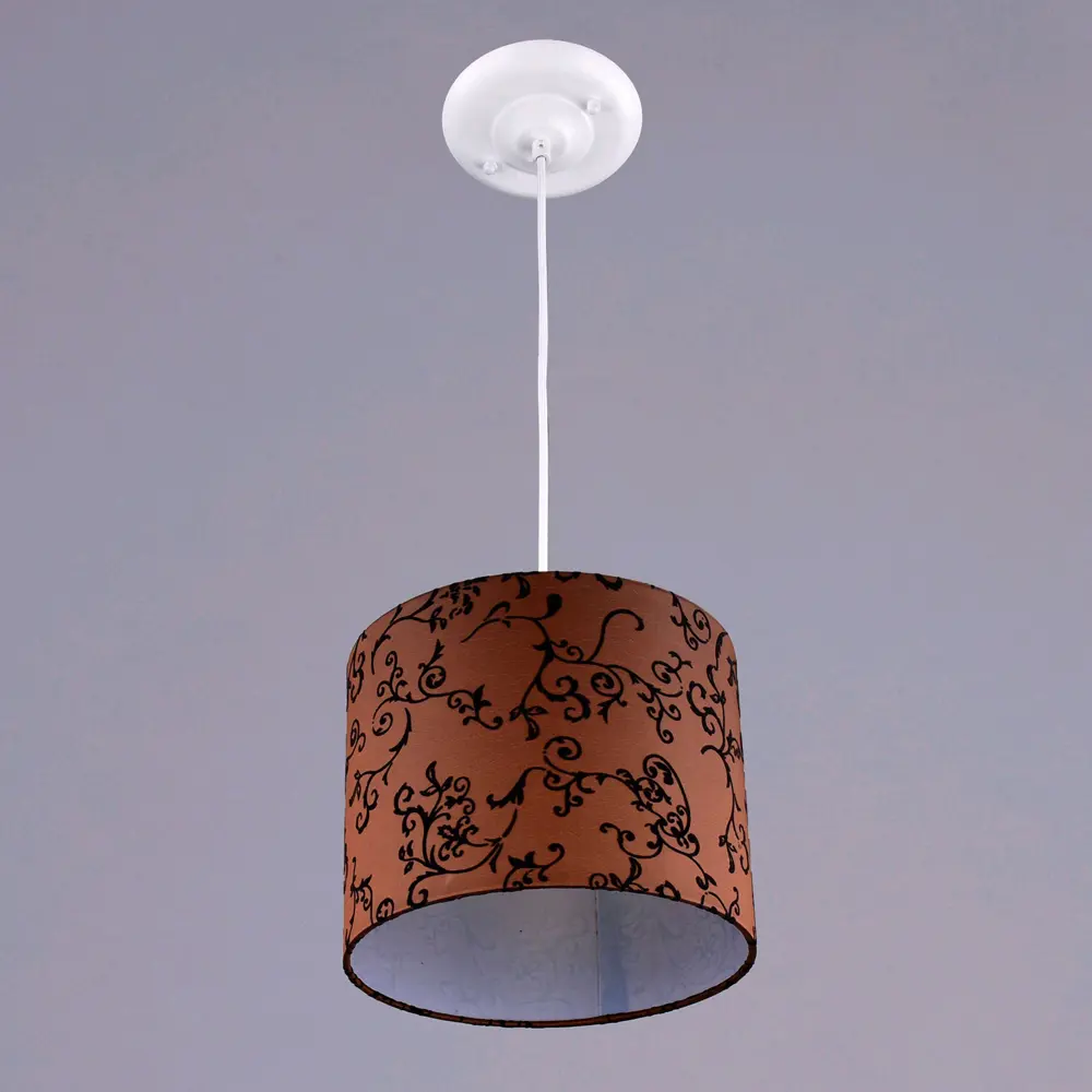 Светильник подвесной Арго 1 лампа 4 м² цвет бело-коричневый РОССВЕТ STLM-2189377