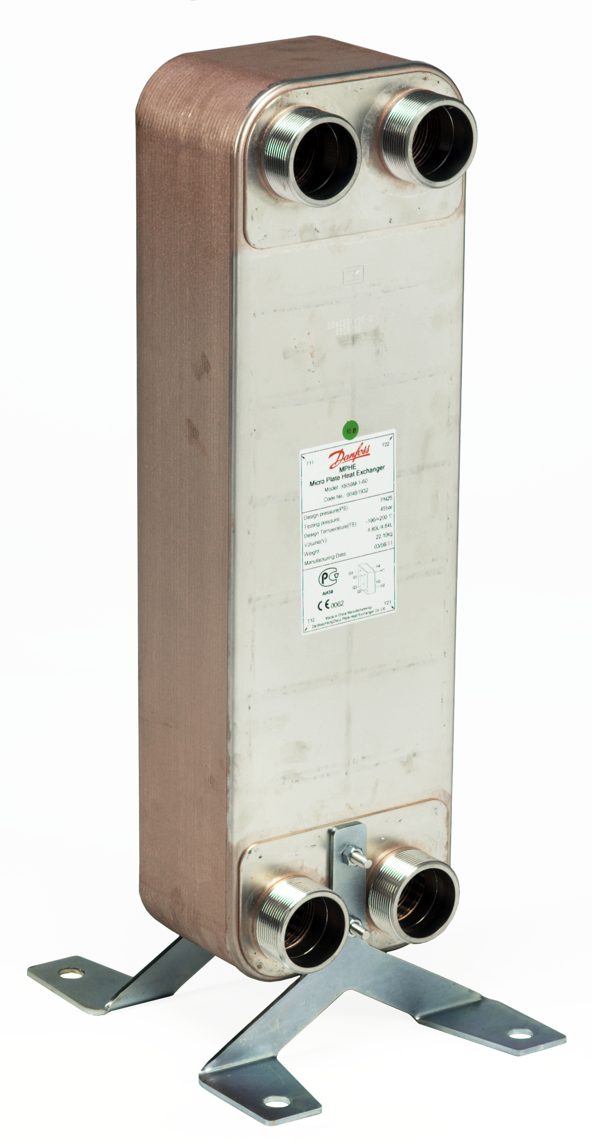 Danfoss Паяный пластинчатый теплообменник серии XB59M XB 59M-1-36 Паяный ТО 004B1921  - Вид №13