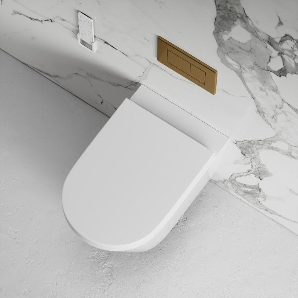 Керамический подвесной туалет для биде с ручным душем без бриды LUSSO INTELLISMART ARCH-00043743 - Вид №8