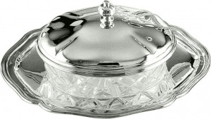 10638865 Schiavon Чаша для сыра овальная Schiavon "Барокко" 16Х13см (посеребрение) Посеребрение