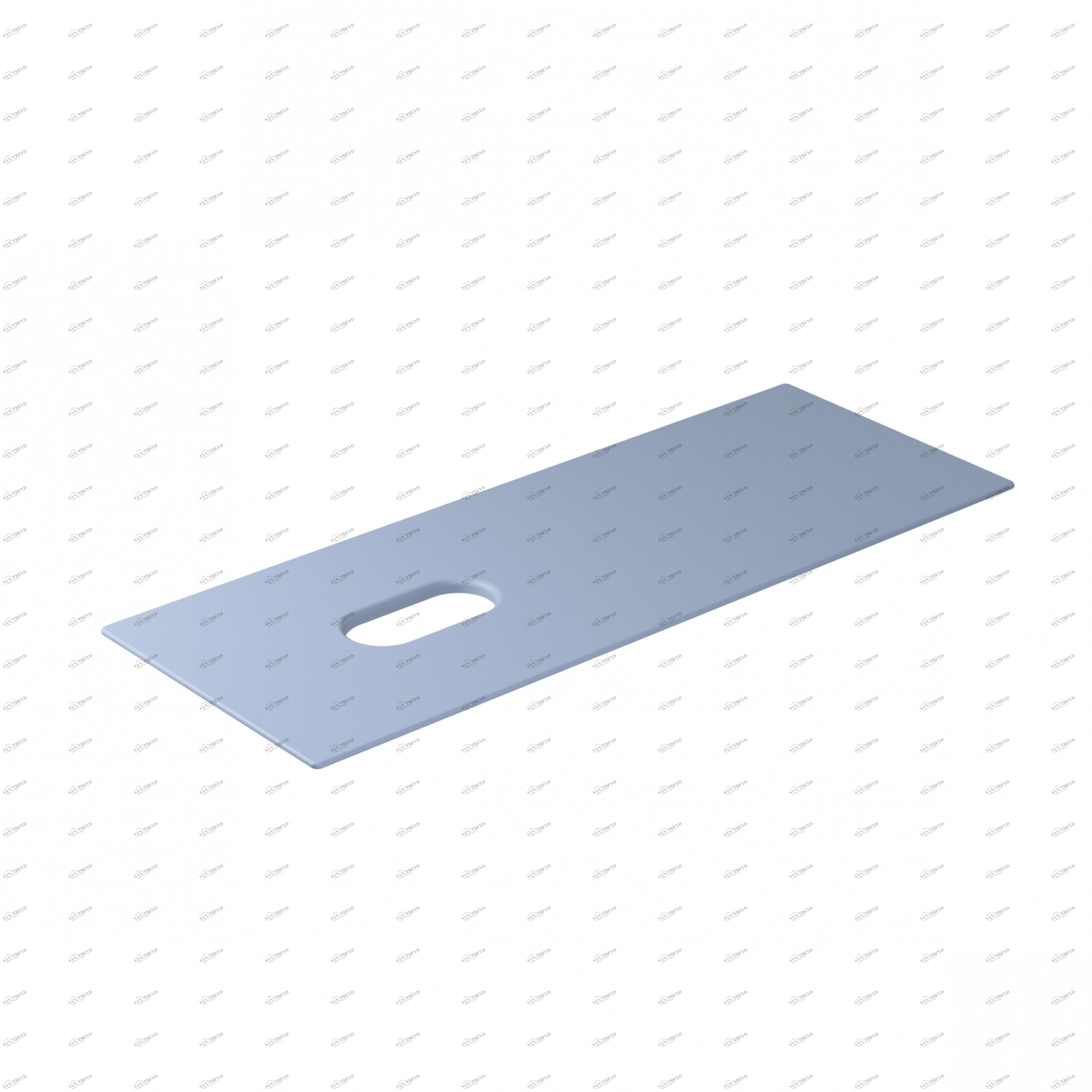Полка керамическая с отверстием SX-DX (двусторонняя) 121x46 Синий 2055ON GALASSIA Tabulae 