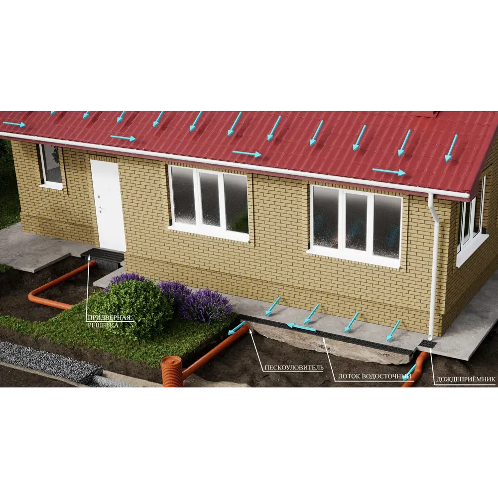 Пескоуловитель с пластиковой решёткой к лоткам Лайт GIDROLICA STLM-2097502 - Вид №6