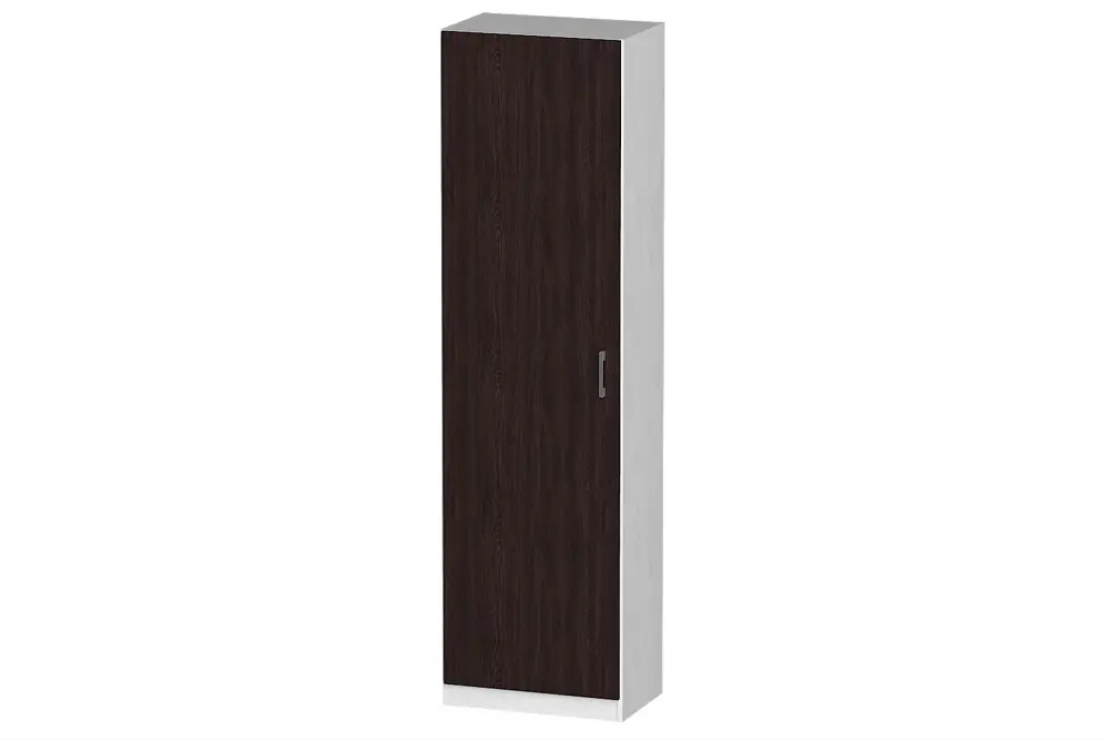 91368709 Шкаф распашной Furnistyle Лайф ЛШО-02 60x215x40 см ЛДСП цвет светлое дерево/венге STLM-1099529