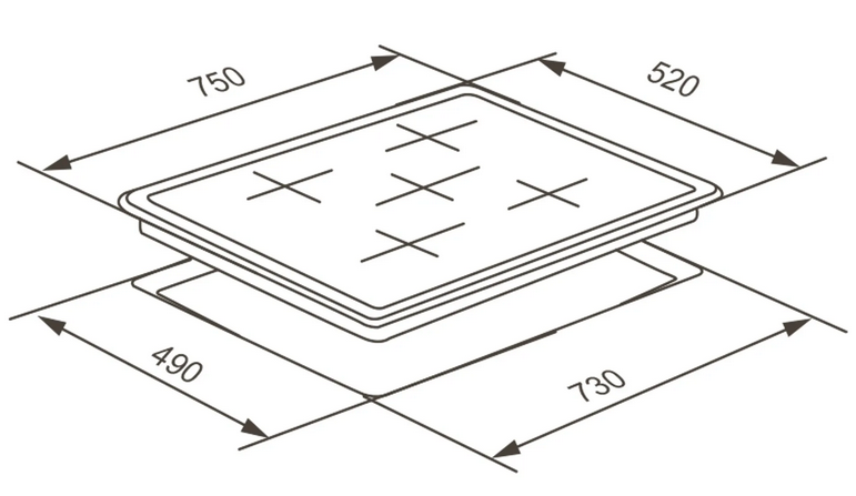 9168775 Индукционная варочная поверхность Meferi MIH755BK POWER STDN-0140821 - Вид №9