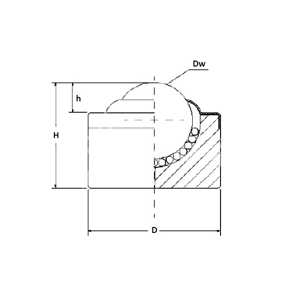 IS2216 Шариковая опора (без фланца) SP15 B (KSM15-FL BS/CS) ISKRA  - Вид №1