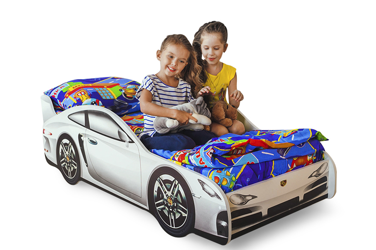 Детская кровать-машина "Порше" БЕЛЬМАРКО  326761 Белый Santreyd  - Вид №1