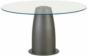 Tonin Casa Круглый стеклянный стол с основанием из окрашенной стали