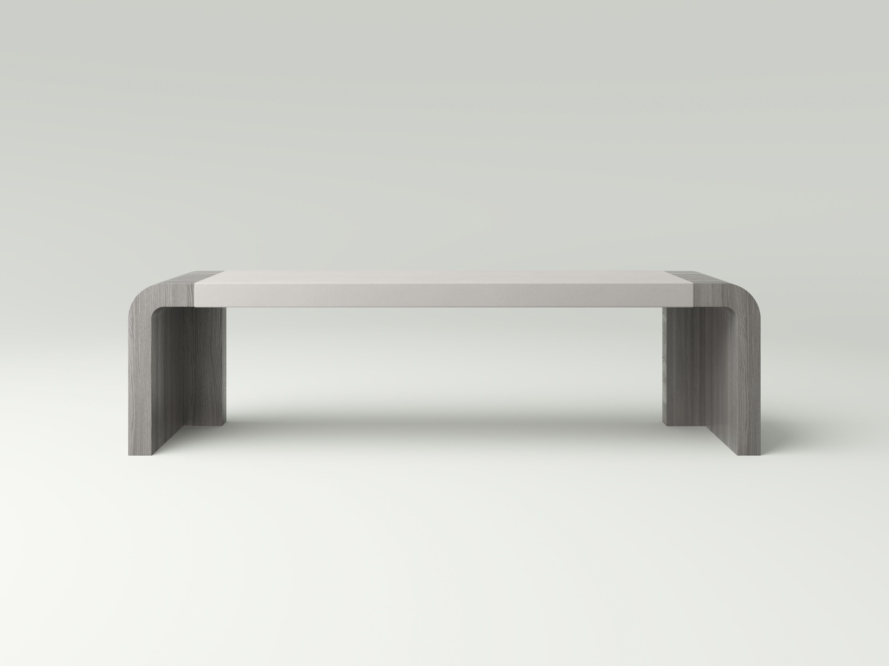 Скамейка из дуба и кожи NITZAN HOME DEVLIN ARCH-00089964