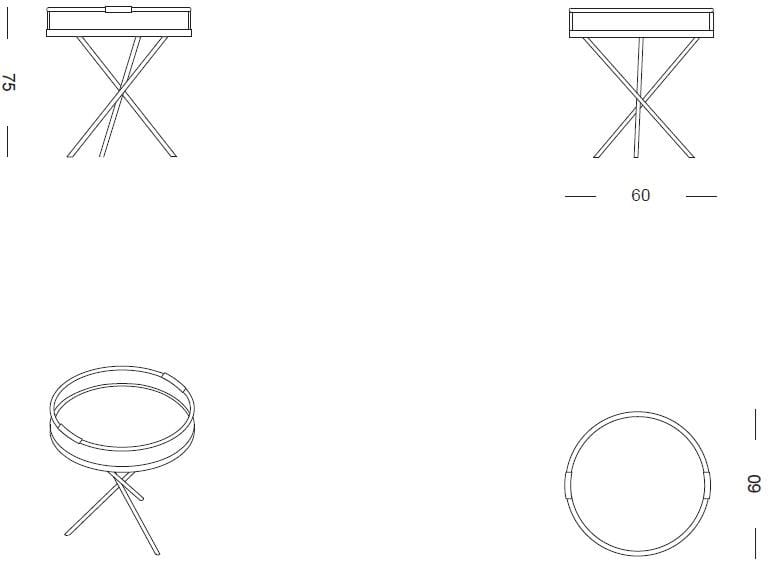 Круглый садовый столик из смолы Samuele Mazza Outdoor Canopus ARCH-00092590 - Вид №2