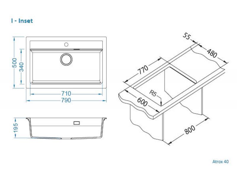 Мойка Alveus Atrox 40 Black edition 1148163 - Вид №1
