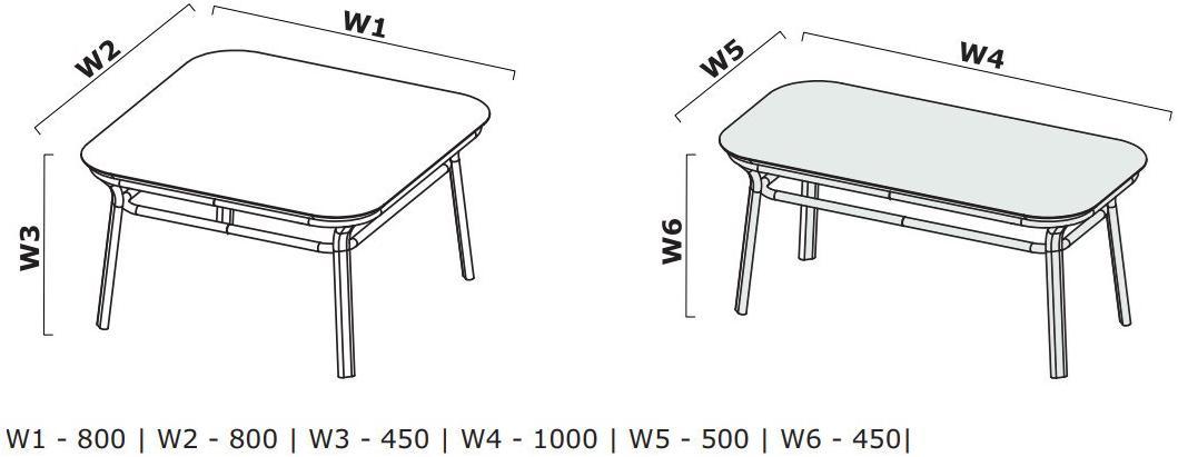 MDD Прямоугольный журнальный столик контрактный Grace sun-id-1382845 - Вид №8
